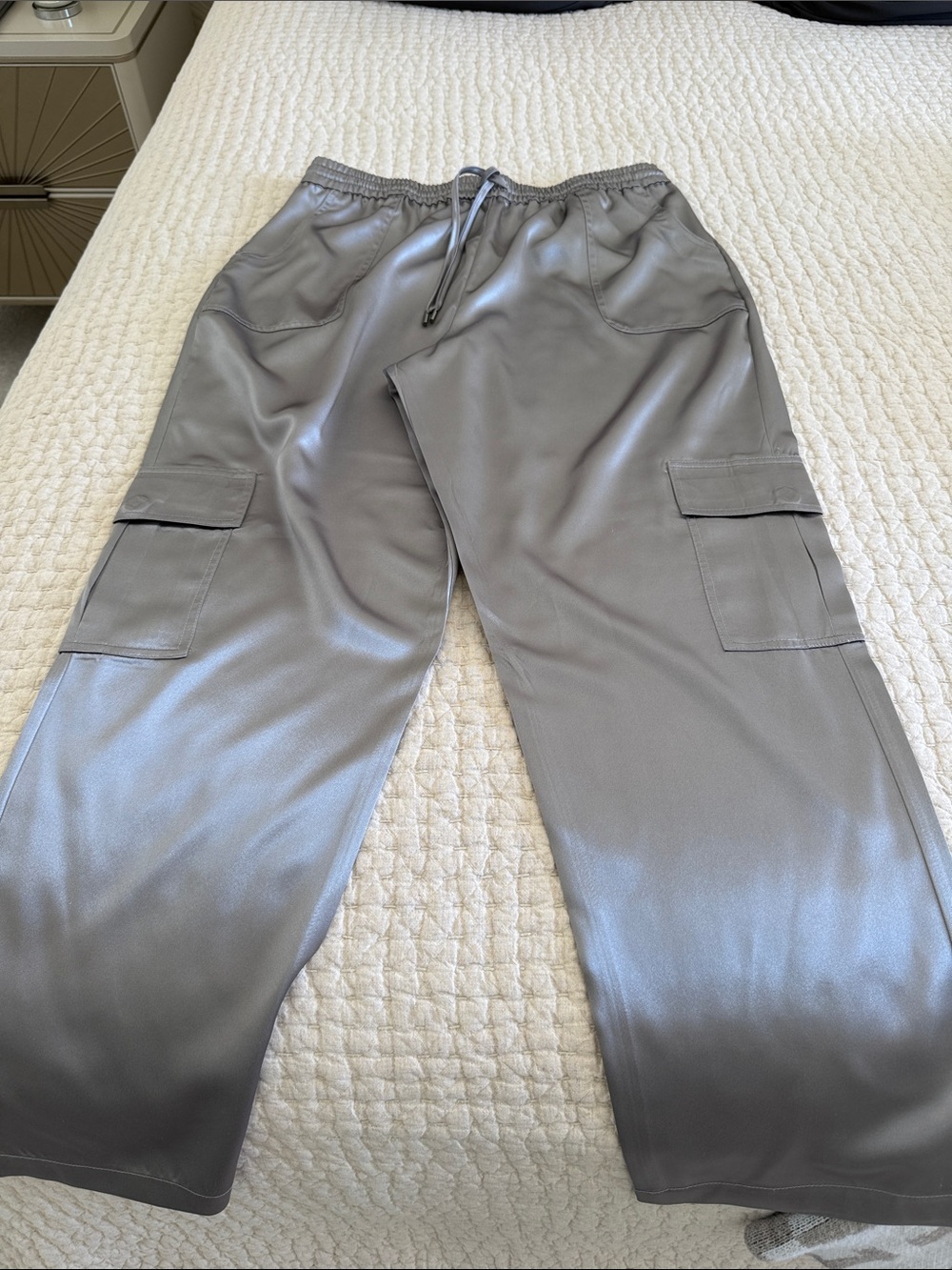 Boston Proper Men's Slate Gray Cargo Drawstring Trousers